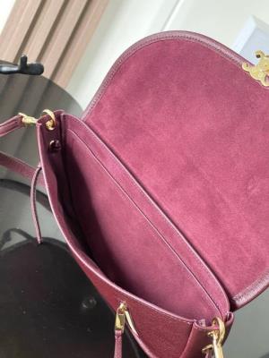 wholesale quality celine halfmoon bag 103737 wine red